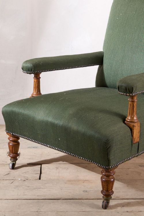 fig 1. Victorian walnut framed open armchair