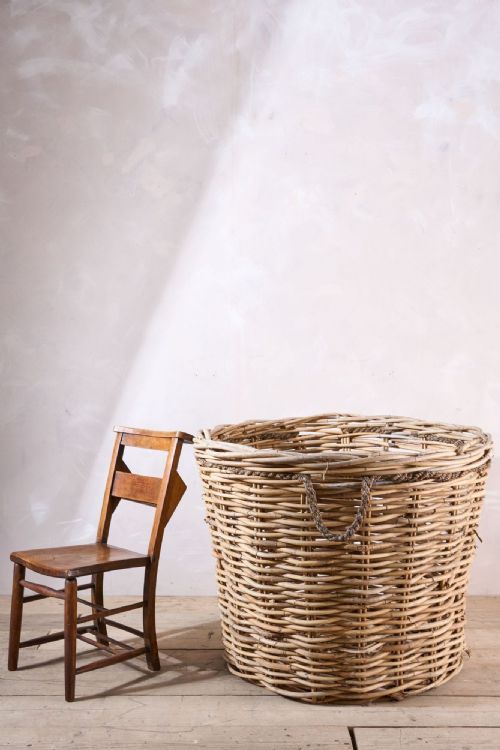 HUGE EARLY 20TH CENTURY WICKER MILL BASKET - ADDITIONAL PHOTO 1