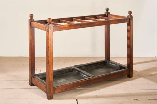 LARGE 19TH CENTURY PITCH PINE STICK STAND - ADDITIONAL PHOTO 2