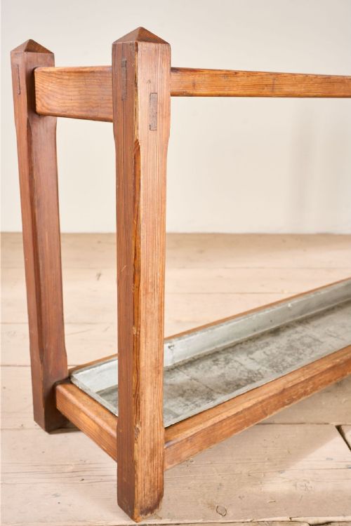 LONG 19TH CENTURY PINE STICK STAND - ADDITIONAL PHOTO 3
