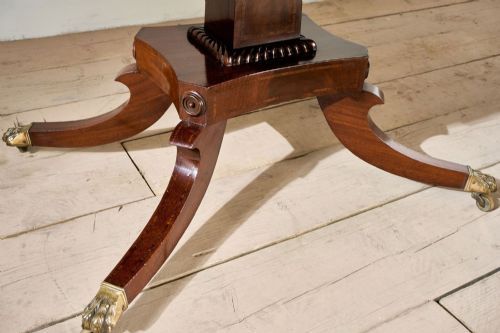 WILLIAM IV FLAME MAHOGANY FOLD DOWN SOFA TABLE - ADDITIONAL PHOTO 6