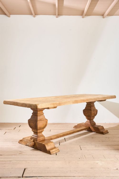 19th Century Solid Oak Dining Table
