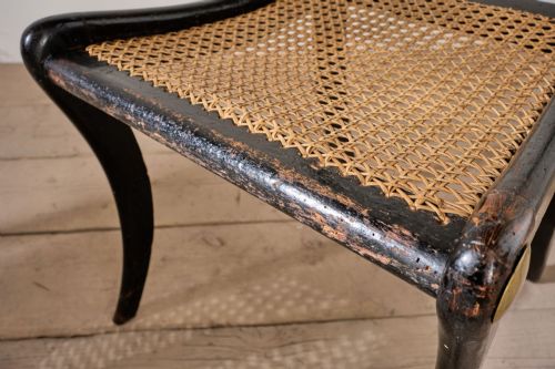 PAIR OF REGENCY EBONISED SIDE CHAIRS - ADDITIONAL PHOTO 5