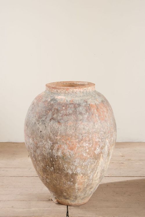 19th Century Spanish Olive Pot - Blue