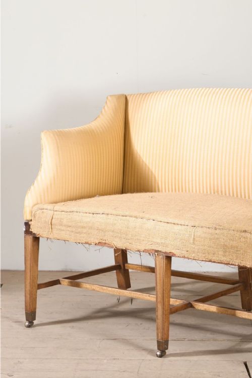 fig 1. Georgian period Campaign sofa with tapered legs
