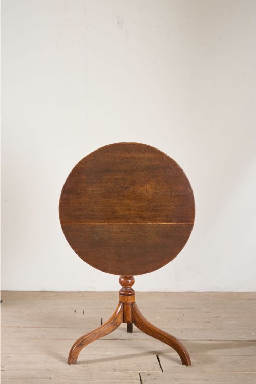 18th Century Oak and Elm Tilt Top Wine Table
