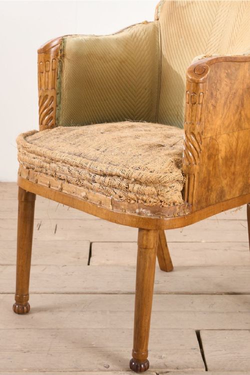 fig 1. Art Deco walnut desk chair