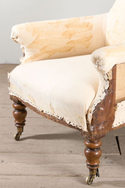 fig 1. Early Victorian buttoned back country house armchair