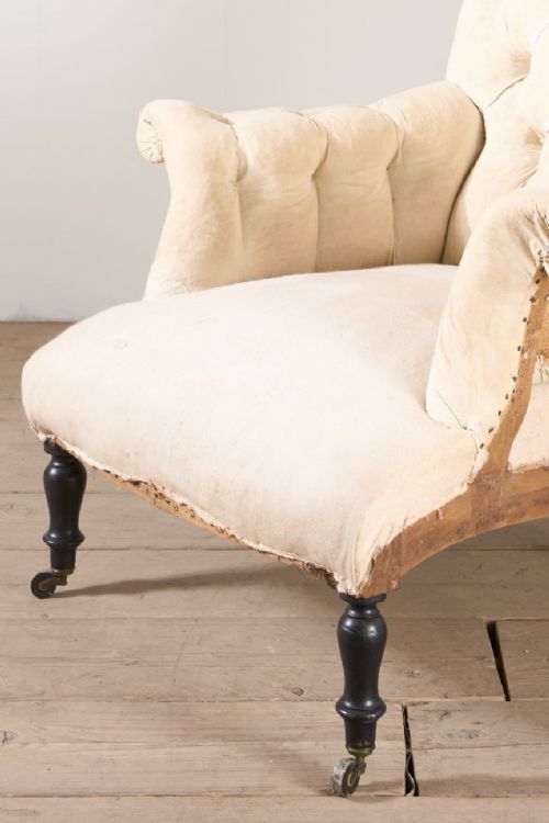 fig 1. Napoleon III Buttoned scroll back armchair