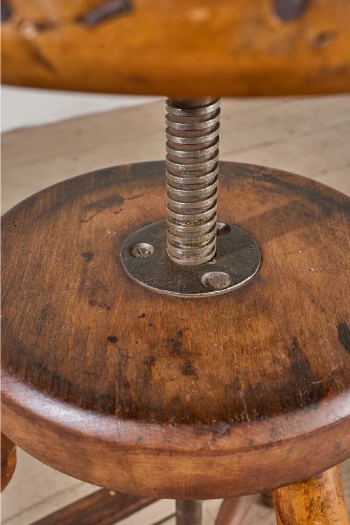 19TH CENTURY COUNTRY SWIVEL STOOL - ADDITIONAL PHOTO 7