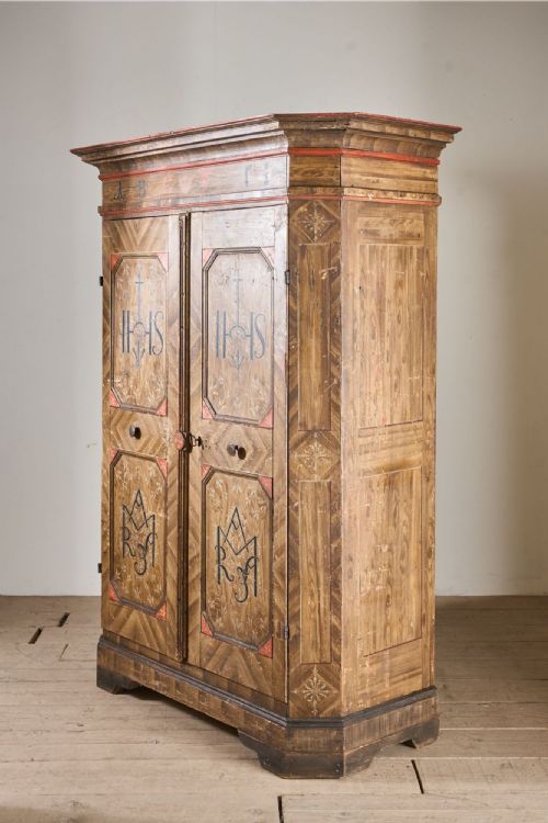 19TH CENTURY ITALIAN PAINTED MARRIAGE CUPBOARD - ADDITIONAL PHOTO 14