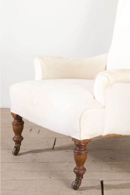 fig 1. 19th century large shapely sided country house armchair