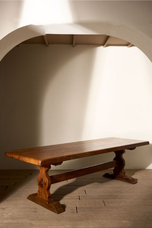 Early 20th Century 2.5m Solid Oak Dining Table