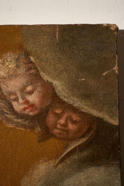 VERY LARGE 17TH CENTURY OIL ON CANVAS PAINTING OF THE 'IMMACULATE CONCEPTION' - ADDITIONAL PHOTO 8