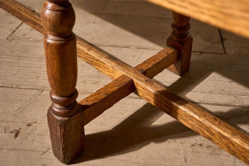 PAIR OF 19TH CENTURY ENGLISH OAK BENCHES - ADDITIONAL PHOTO 6