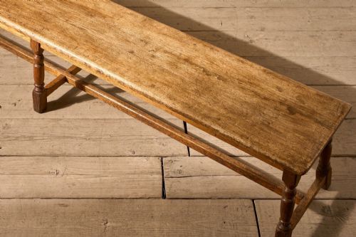 PAIR OF 19TH CENTURY ENGLISH OAK BENCHES - ADDITIONAL PHOTO 7
