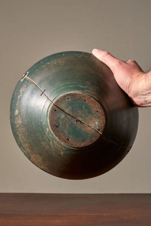 18TH CENTURY ORIGINAL PAINTED SWEDISH BOWL NO1 - ADDITIONAL PHOTO 4