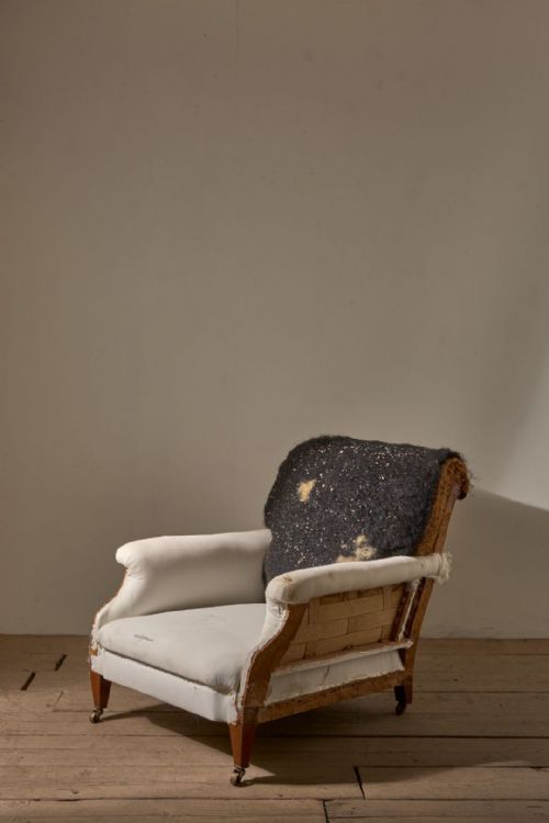 EARLY 20TH CENTURY VERY LARGE DEEP SEATED COUNTRY HOUSE ARMCHAIR