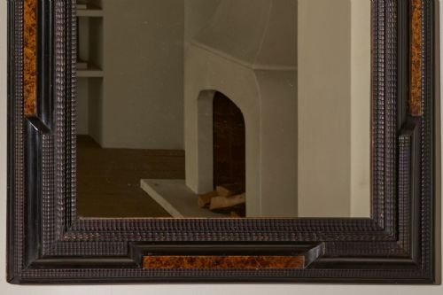 VERY LARGE 19TH CENTURY ITALIAN EBONISED AND FAUX TORTOISESHELL MIRROR NO3 - ADDITIONAL PHOTO 2