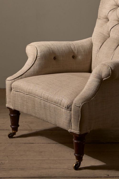 fig 1. Victorian Country house armchair with shapely sides