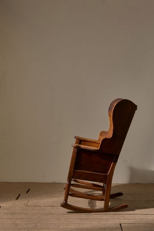 18TH CENTURY OAK LAMBING ROCKING CHAIR - ADDITIONAL PHOTO 2