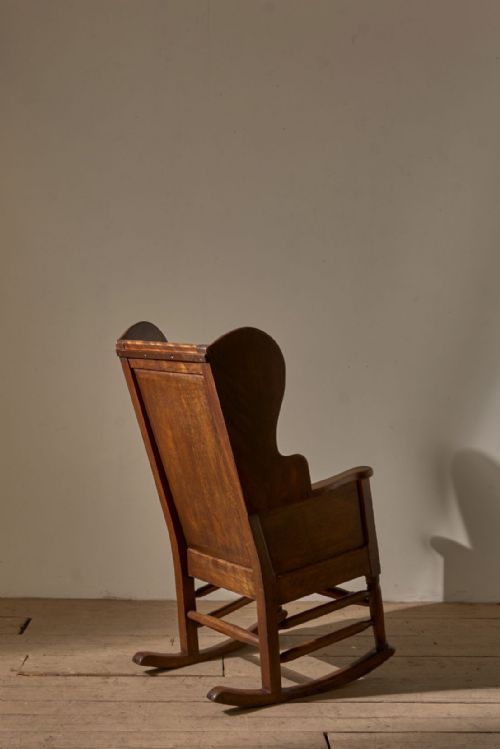 18TH CENTURY OAK LAMBING ROCKING CHAIR - ADDITIONAL PHOTO 4