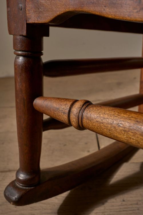 18TH CENTURY OAK LAMBING ROCKING CHAIR - ADDITIONAL PHOTO 8
