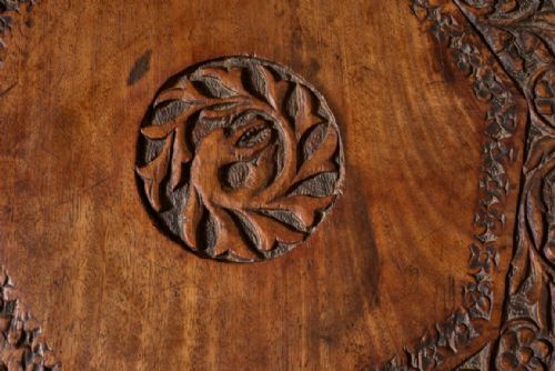 19TH CENTURY PADAUK ANGLO INDIAN SIDE TABLE DRAGON - ADDITIONAL PHOTO 4