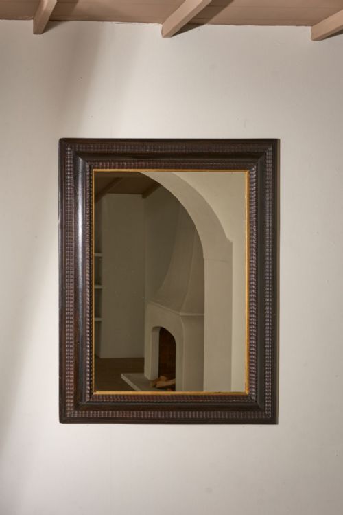 LARGE 19TH CENTURY EBONISED ITALIAN MIRROR NO1