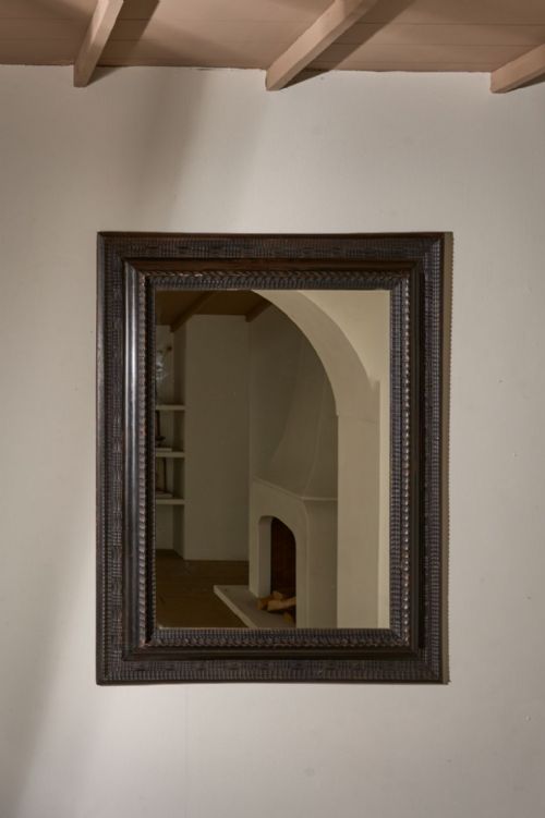 Very Large 19th Century Ebonised Italian Wall Mirror - No4