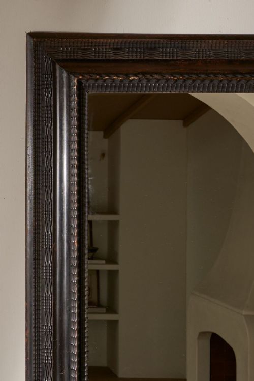 fig 1. Very Large 19th century Ebonised Italian wall mirror - No4