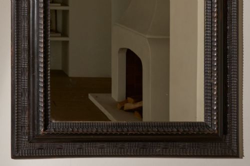fig 2. Very Large 19th century Ebonised Italian wall mirror - No4