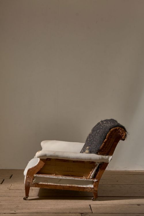 EARLY 20TH CENTURY VERY LARGE DEEP SEATED COUNTRY HOUSE ARMCHAIR - ADDITIONAL PHOTO 2