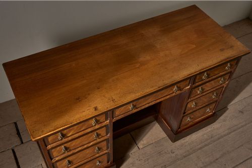 19TH CENTURY AESTHETIC MOVEMENT SATIN WOOD AND MAHOGANY DESK - ADDITIONAL PHOTO 2