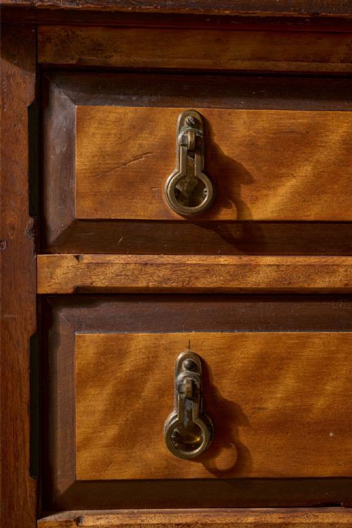 19TH CENTURY AESTHETIC MOVEMENT SATIN WOOD AND MAHOGANY DESK - ADDITIONAL PHOTO 4
