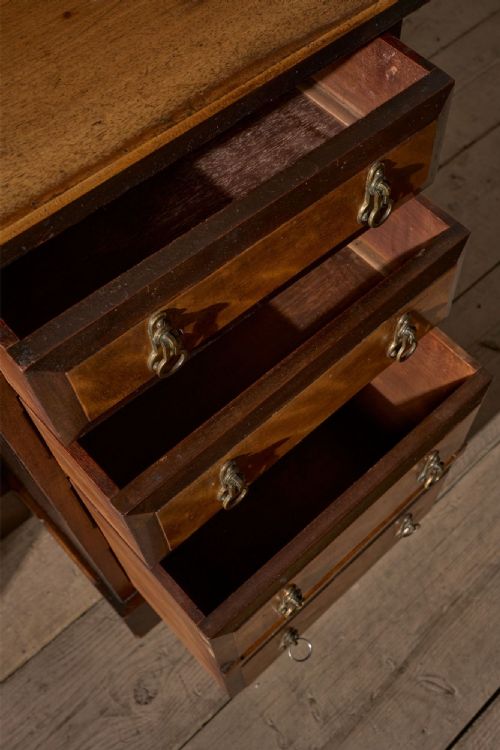 19TH CENTURY AESTHETIC MOVEMENT SATIN WOOD AND MAHOGANY DESK - ADDITIONAL PHOTO 6
