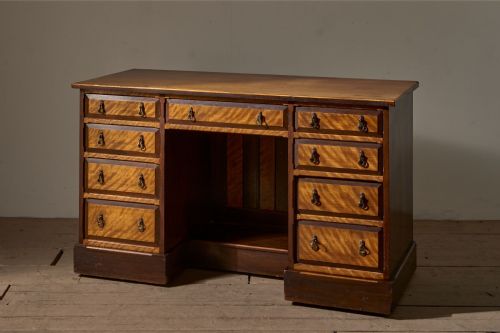 19TH CENTURY AESTHETIC MOVEMENT SATIN WOOD AND MAHOGANY DESK - ADDITIONAL PHOTO 8