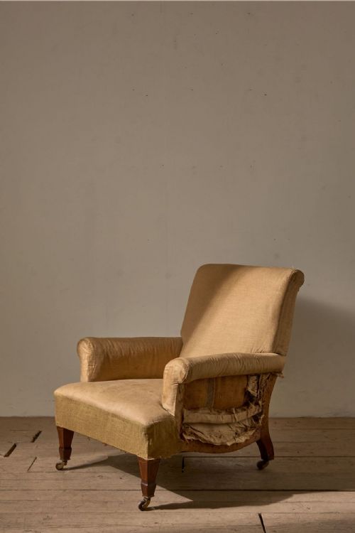 19TH CENTURY COUNTRY HOUSE ARMCHAIR BY JAMES SHOOLBRED