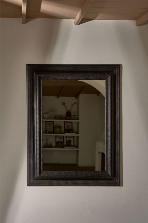 VERY LARGE 19TH CENTURY EBONISED ITALIAN WALL MIRROR NO7
