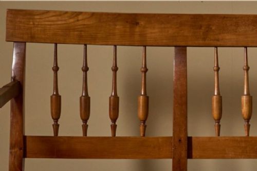 19TH CENTURY FRENCH RUSH SEATED HALL BENCH - ADDITIONAL PHOTO 3