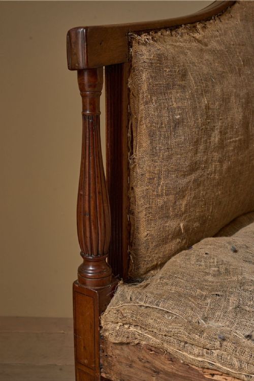LARGE GEORGIAN MAHOGANY FRAMED SOFA - ADDITIONAL PHOTO 3