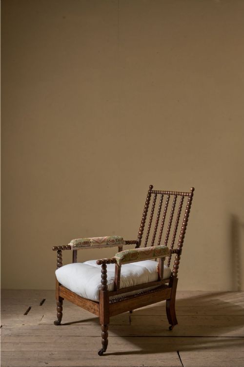 19th Century simulated Rosewood bobbin armchair