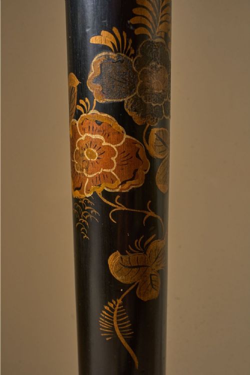C1920 BLACK LACQUERED CHINOISERIE FLOOR LAMP - ADDITIONAL PHOTO 4