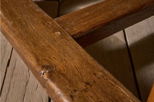 LATE 18TH CENTURY SOLID ELM FARMHOUSE DINING TABLE - ADDITIONAL PHOTO 8