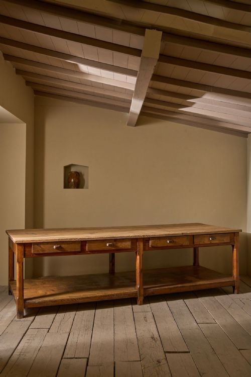 3M 19TH CENTURY PINE PREP TABLE KITCHEN COUNTER