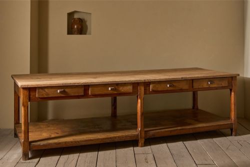 3M 19TH CENTURY PINE PREP TABLE KITCHEN COUNTER - ADDITIONAL PHOTO 3