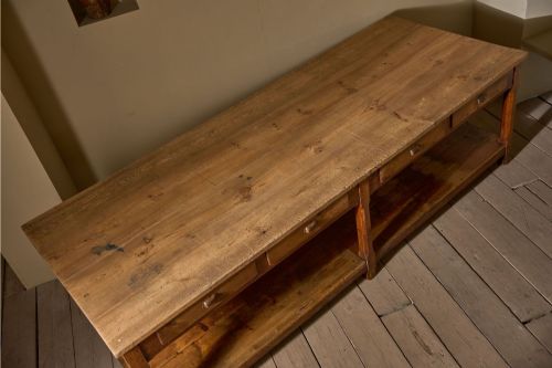3M 19TH CENTURY PINE PREP TABLE KITCHEN COUNTER - ADDITIONAL PHOTO 4