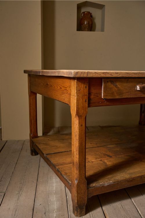 3M 19TH CENTURY PINE PREP TABLE KITCHEN COUNTER - ADDITIONAL PHOTO 16