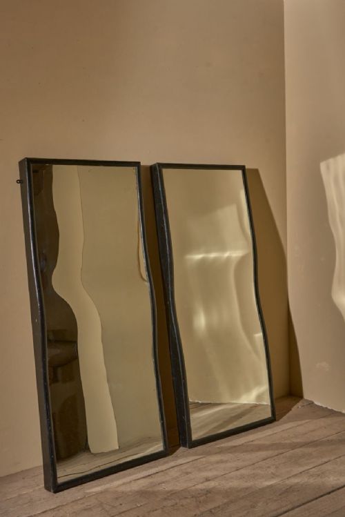 Pair of Early 20th Century Original Fairground Fun House Mirrors