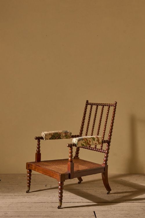 C.1900 English Bobbin Library Chair